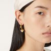 Linen Flower Bud Earrings