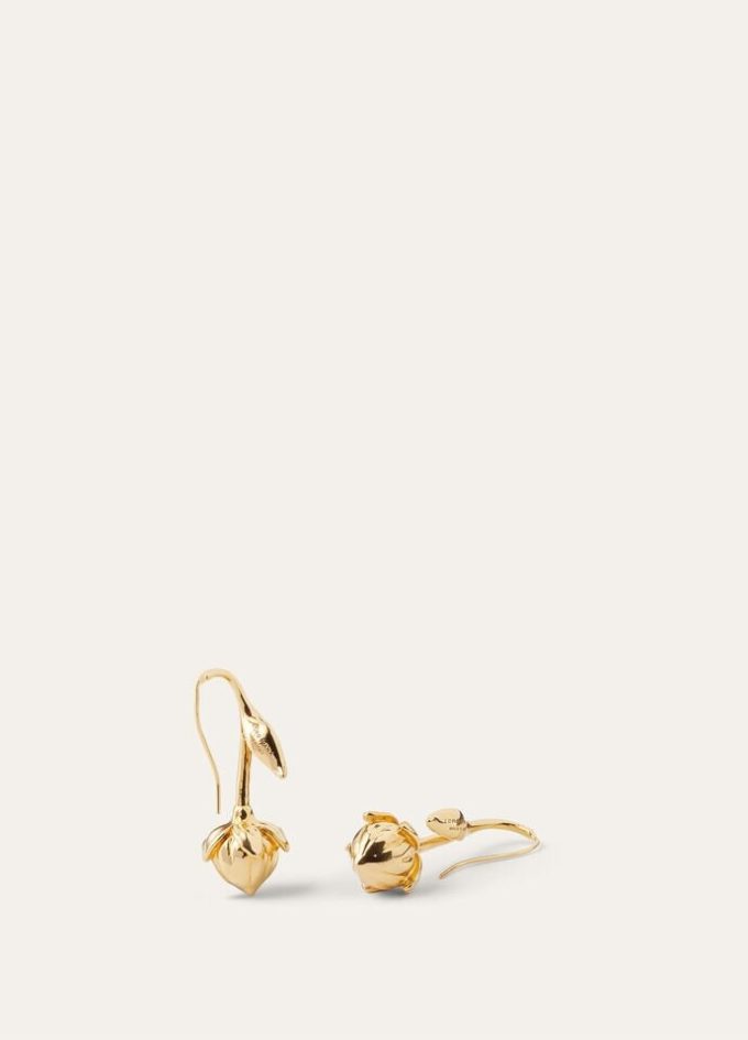 Linen Flower Bud Earrings Linen Flower Bud Earrings