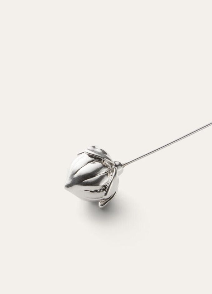 Linen Flower Bud Pin